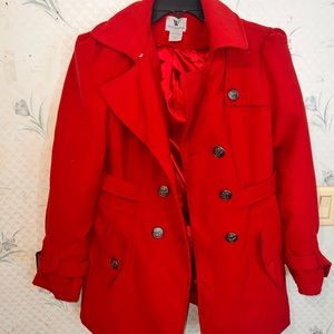Red Pea Coat